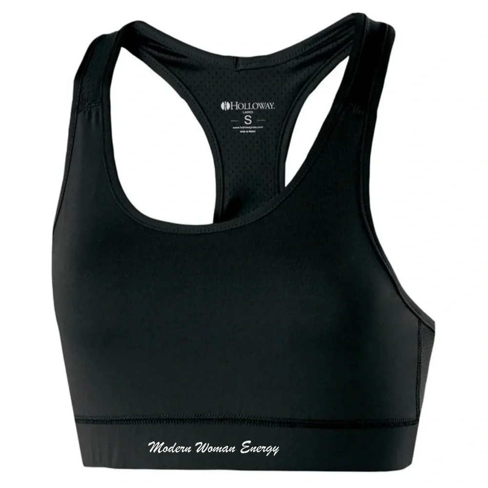 Black Modern Woman Energy Sports Bra ✨ - Picture 1 of 6